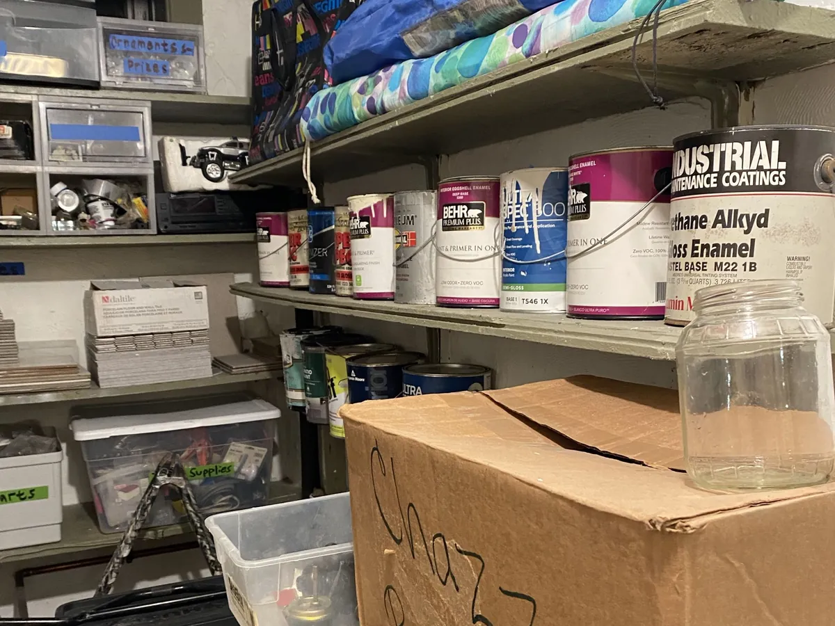 Organized, labeled storage system built by ProClean Organizers