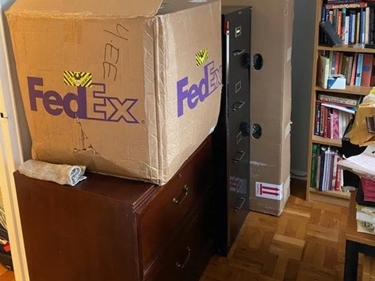 Boxes and clutter in a room before the ProClean method